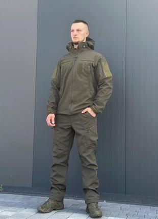 Куртка софтшел олива military4 фото