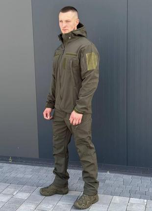 Куртка софтшел олива military6 фото
