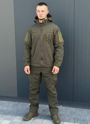 Куртка софтшел олива military 7
