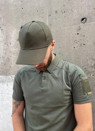 Бейсболка олива темна