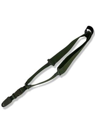 Одноточковий ремінь з карабіном олива