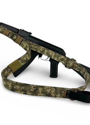 Збройовий триточковий ремінь піксель