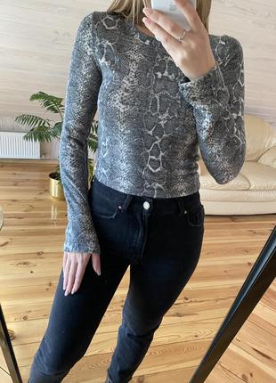 Теплий светр zara тваринний принт