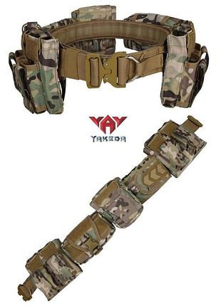 Тактичний розвантажувальний пояс рпс yakeda multicam з підсумк...