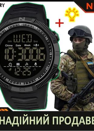 Sanda spain 4428 чоловічий чорний тактичний годинник для війсь...