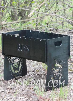 Мангал на 8 шт розбірний з індивідуальним гравіюванням - на подарунок