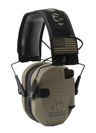 Тактичні навушники walker's razor slim electronic muff пісочний2 фото
