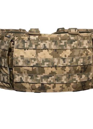 Тактичний пояс бойовий рпс м3 з карманом під балістичний пакет...2 фото