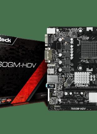 Материнська плата asrock 760gm-hdv (am3+/760g/ddr3)