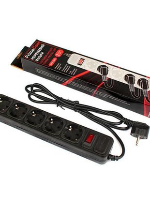 Фільтр мережевий 1.8 м frimecom (fc-b4005w) 5 розеток black