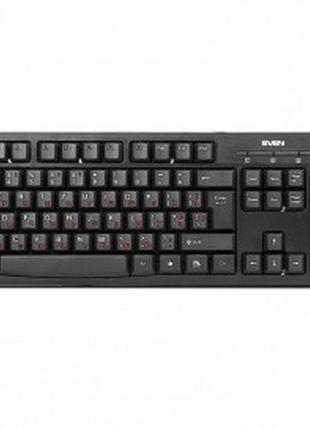 Клавіатура sven standard 304 usb black + usb-хаб