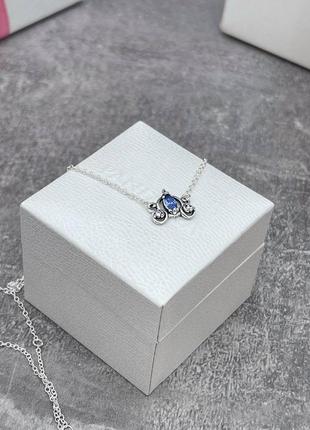 Серебряное ожерелье «карета золяшки» в стиле pandora3 фото
