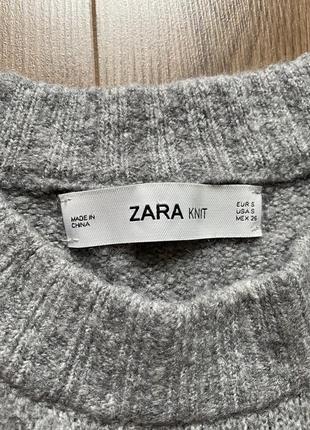 Шерстяной оверсайз свитер zara2 фото