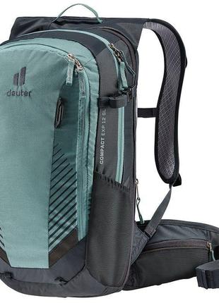 Рюкзак deuter compact exp 12 sl (2444 чорний-бірюзовий)