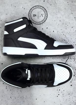 Puma rebound layup sl 369573-01 black/white чоловічі кросівки