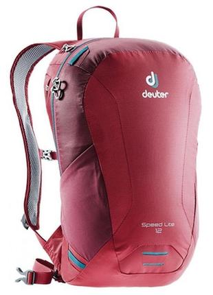 Рюкзак deuter speed lite 12 з поясним ременем (cranberry-maron )