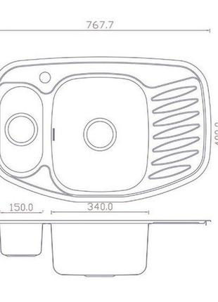 Кухонна мийка galati rampa 1.5 c textura