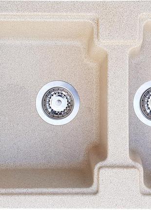 Кухонна мійка romzha patrat 62d bezhvy (402)