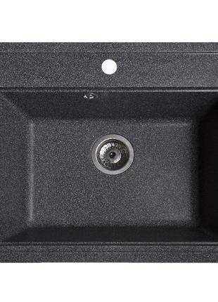 Кухонна мийка romzha patrat grafit (201)