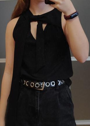 Черная блузка zara женская s топ