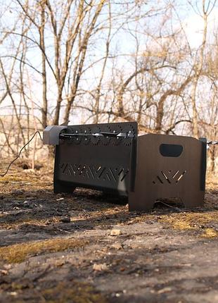 Мангал автоматический на 8 шампуров  (ленивая шашлычница)