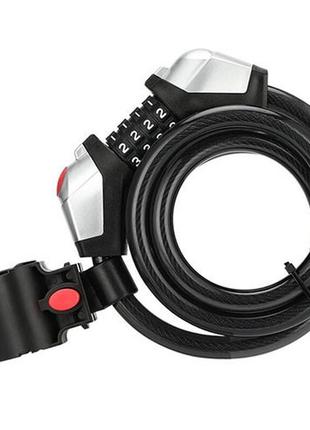 Замок велосипедний c0515 спіральний кодовий з кріпленням, 12х1...