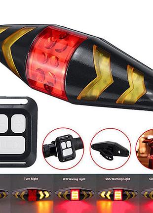 Велосипедний ліхтар ly-0378 із зазначенням поворотів (red+yell...