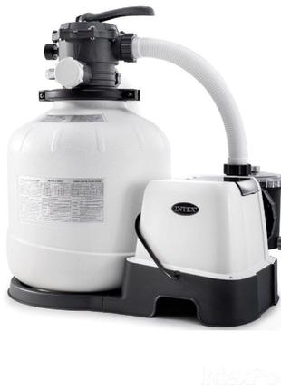 Пісочний фільтр-насос з хлоргенератором intex 26680, 10 000 л/...