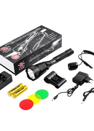 Ліхтар police q2800-t6,під рушницю,винос.кнопка,2х18650,з/у 22...