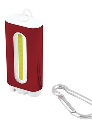 Ліхтар брелок 1712-cob,2xaaa,карабін,затискач