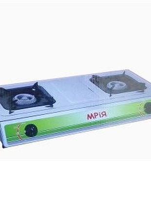 Двоконфорочна плита газова мрія-2 (нержавіюча сталь)