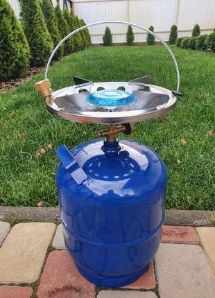 Комплект газовий кемпінговий балон euro camping 8 л (з перехід...