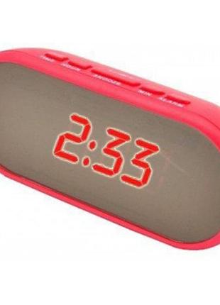 Годинник мережеві настільні vst 712y-1, червоні, usb