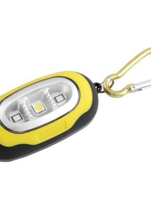 Ліхтар брелок 5821-1cob(білий)+2led(червоний), магніт