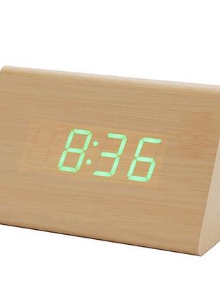 Годинник мережеві vst-864-4 зелені, (корпус жовтий), usb