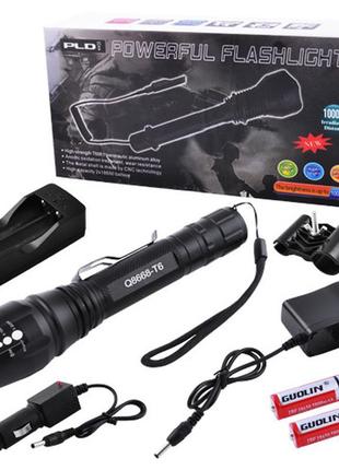 Ліхтар police q8668-t6, під рушницю, винос. кнопка, зу 220v/12...