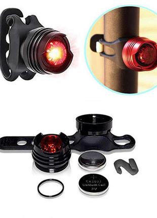 Ліхтар велосипедний fh-016-1led, 2хcr2032, waterproof, алюміній