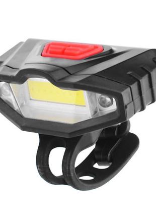 Ліхтар велосипедний kk-901-cob+2led(червоні), вбудований акуму...