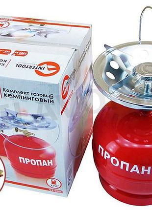 Комплект газовый кемпинговый баллон 5 л. intertool gs-0005 (5л)