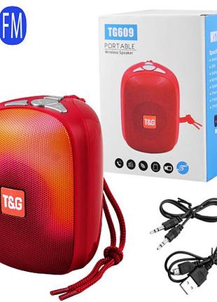 Bluetooth-колонка tg609, speakerphone, радио, red