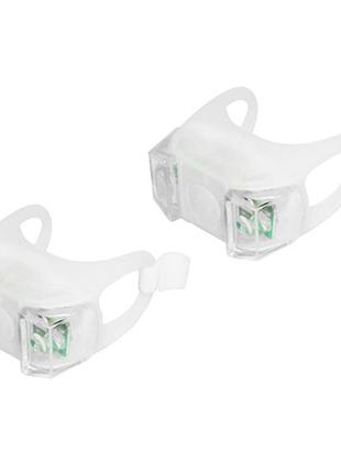 Велосипедний ліхтар hj-009 ultra brite, 2-white led, 2xcr2032