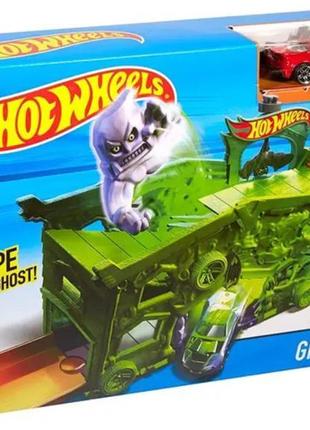 Ігровий набір гот вілс примарний гараж hot wheels ghost garage