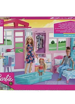 Барбі розкладний будиночок mattel barbie 3