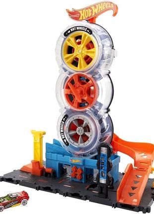 Ігровий набір hot wheels city super twist tire shop