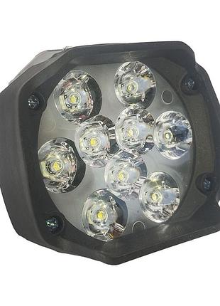 Led фара мото. светодиодная фара на 9 диодов. dc 9-85v, 15w. пр-во корея