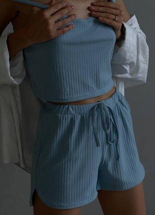 Базовий зручний костюмчик з улюбленої тканини в рубчик8 фото