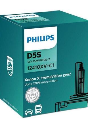 Ксеноновая лампа philips xenon d5s x-treme vision gen2 12410xvc1 +150%