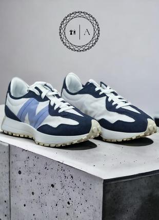 New balance 327 ms327sv white blue мужские кроссовки3 фото