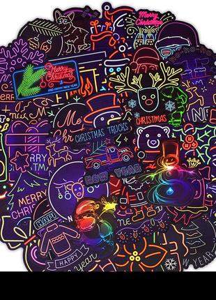 Набір вінілових наклейок наклейок неонові стикербомбінг на авто телефон ноутбук