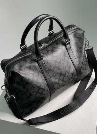 Сумка coach voyager duffle bag in charcoal